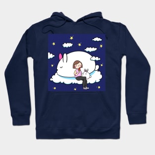 Sky Bunny Night sky Hoodie